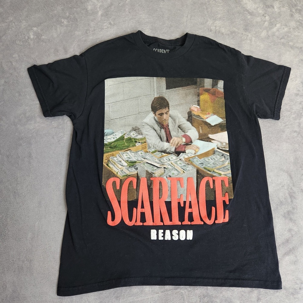 Reason Clothing x Scarface Tony Montana Graphic T-Shirt Black Men's New Small S